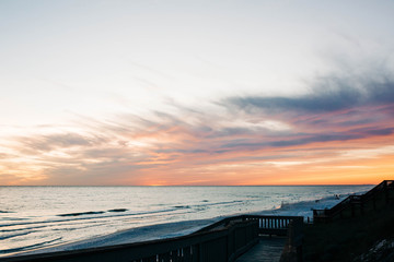Obraz na płótnie Canvas Beautiful sunset on the beach in Destin Florida