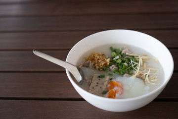  A cup of hot porridge For breakfast