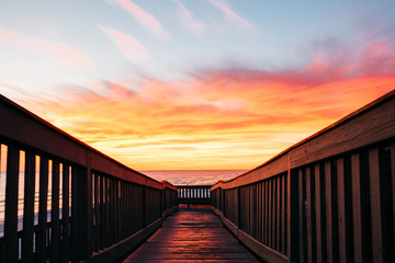 Beautiful sunset on the beach in Destin Florida