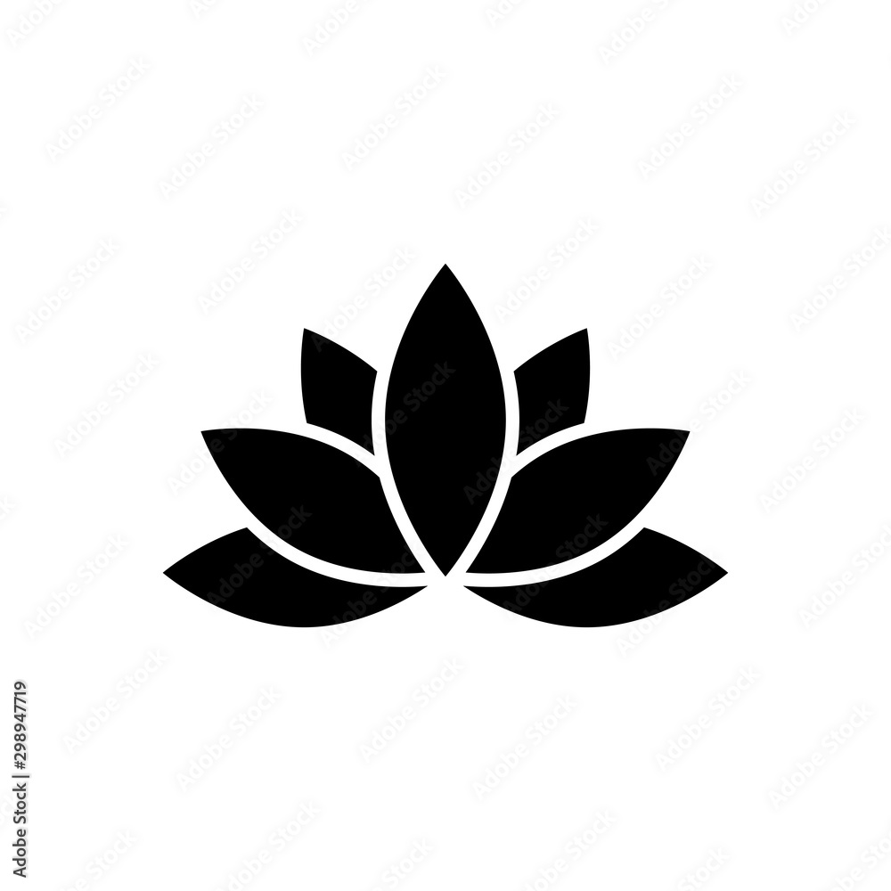 Wall mural Lotus icon trendy