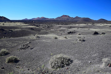 A barren landscape in Lanzarote.