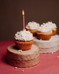 cupcake with a candle