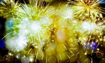 New Year fireworks background
