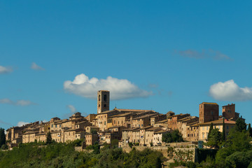 Naklejka premium Village Colle di Val d'Elsa in Italy