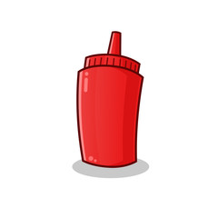 ketchup logo vector cartoon illustration