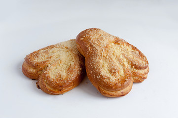 Fototapeta premium bakery products/black bread/white bread/bagel/bun with poppy seeds/stuffed pie/loaf/sesame seed bun/pita