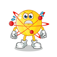 atom angry mascot vector cartoon illustration