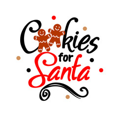 Cookies for Santa. Christmas design. Clipart Santa. cookie plate decor .  Holiday vector files. Transparent background.