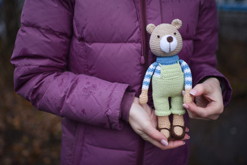 Amigurumi toy. Teddybear.