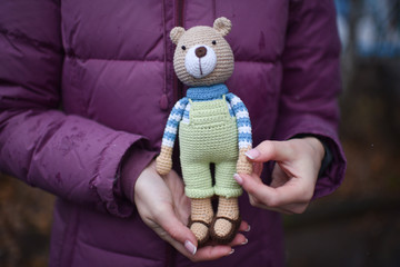 Amigurumi toy. Teddybear.