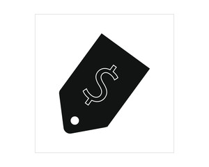 Simple icon vector, with sale tag form