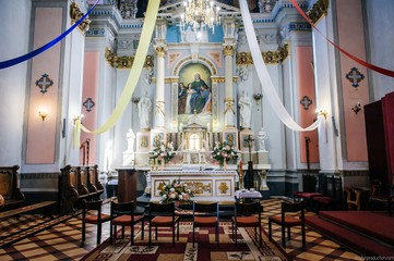 Orthodox baptism in the church