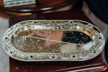 Orthodox baptism in the church