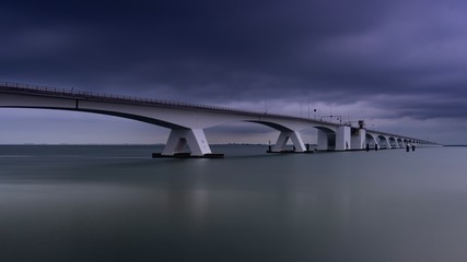 Blue hour zeeland bridge, The Netherlands