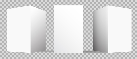 Fototapeta na wymiar Mock up white box on an isolated background. Vector illustration