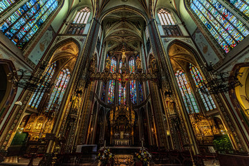 Fototapeta na wymiar interior of church in amsterdam