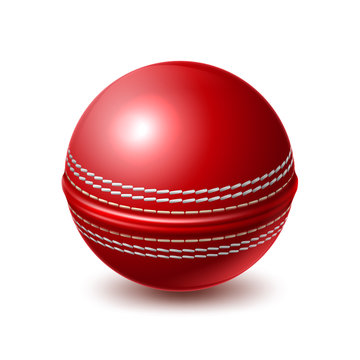 Vector realistic cricket ball for betting promo