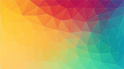 Foto auf Leinwand Flat multicolor triangle geometric wallpaper. Futuristic background © igor_shmel
