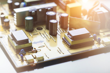 Close-up of electronic circuit board
