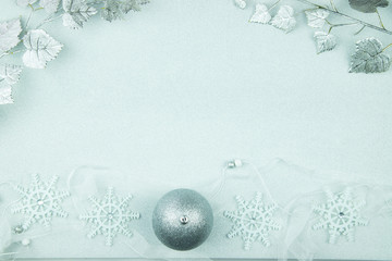 White and silver christmas decorations