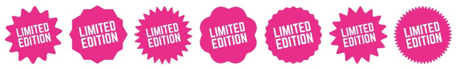 Limited Edition Tag Pink | Special Offer Icon | Sale Sticker | Deal Label | Variations