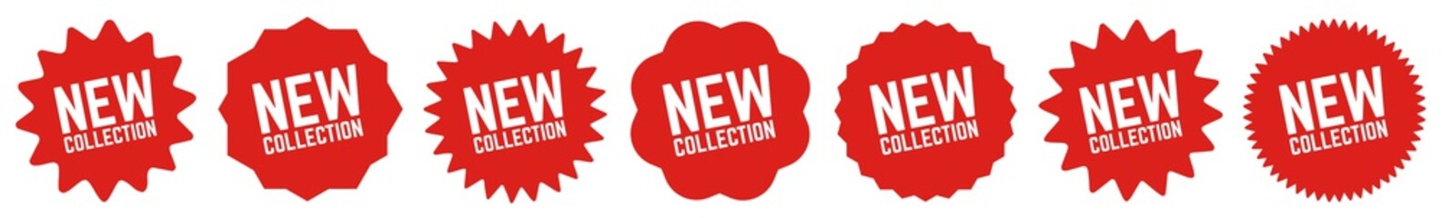 New Collection Tag Red | Special Offer Icon | Sticker | Deal Label | Variations