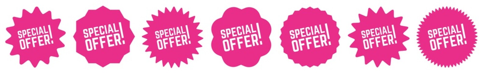 Special Offer Tag Pink | Sale Icon | Sticker | Deal Label | Variations
