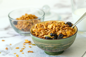 Healthy granola cereal