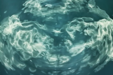 aquamarine ripples on water close-up texture background