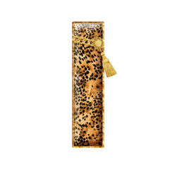 isolated 3d leopard skin number and letter on white background