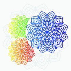 mandala vektor white isolated background