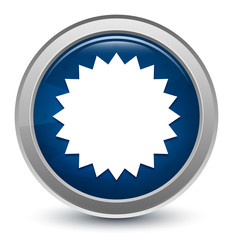 Star badge icon starburst shiny blue round button illustration design concept
