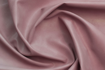 lavender artificial leather with waves and folds on PVC base