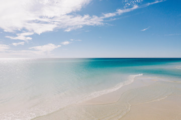 Fototapeta na wymiar Drone shot of rosemary beach on sunny summer day