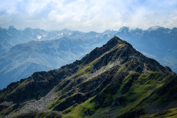 Zamangspitze im Montafon, Vorarlberg, Österreich