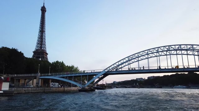 Seine river and Passerelle Debilly