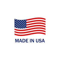 made in the usa on a white background
