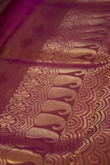 Fototapeta na wymiar Traditional Kancheepuram Silk Saree