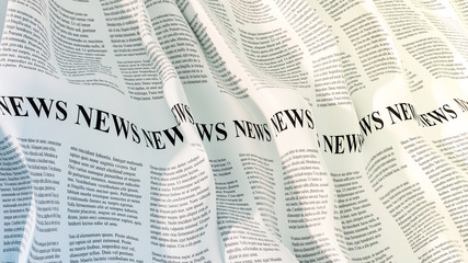 Obraz premium Abstract newspaper background, original 3d rendering