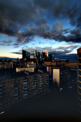 Moscow-city at sunset