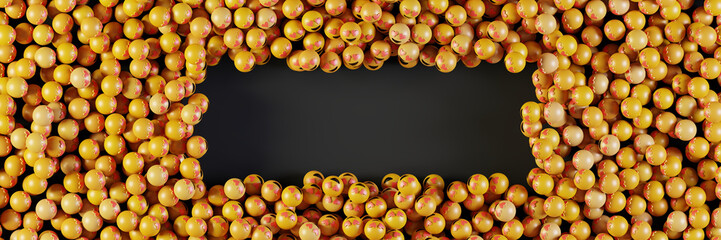 Infinite emoticons 3d rendering background, social media and communications concept