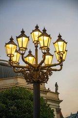 Fototapeta na wymiar an ancient street lamp