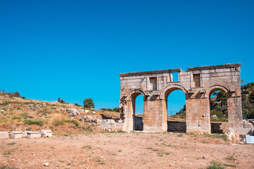 Patara Ancient City, Ruins of Patara Ancient City Theater in Antalya, Turkey