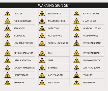 Warning sign set