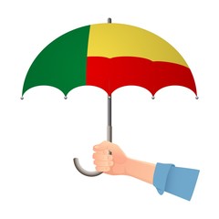 Benin flag umbrella