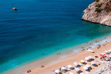 Kaputas Beach is famous beach of the world in Kas, Antalya.