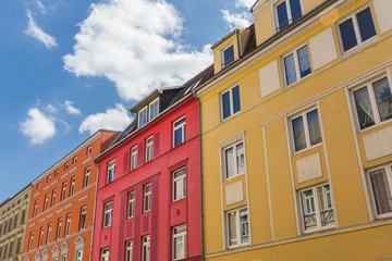 Fototapeta na wymiar Colorful apartment building in the center of Schwerin, Germany