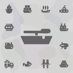 Boat, fishing, swim icon. Simple set of transport icons. One of the collection for websites, web design, mobile app