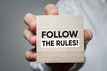 Follow the rules! Business development concept.