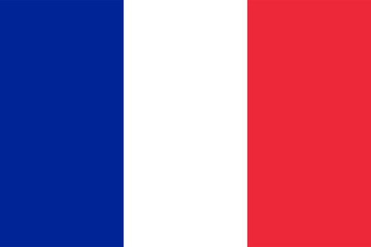 france flag with red, white and blue